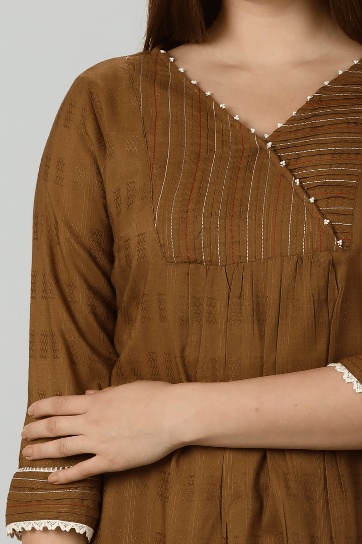 Jacquard Pintuck Kurti