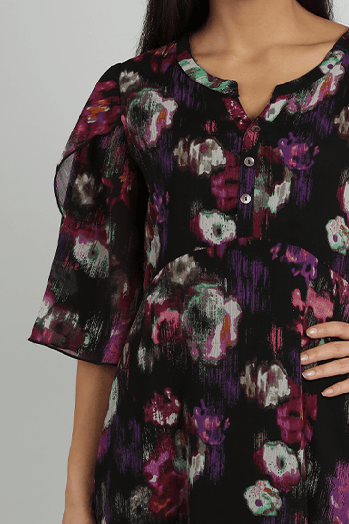 Black Orchid Chiffon Dress