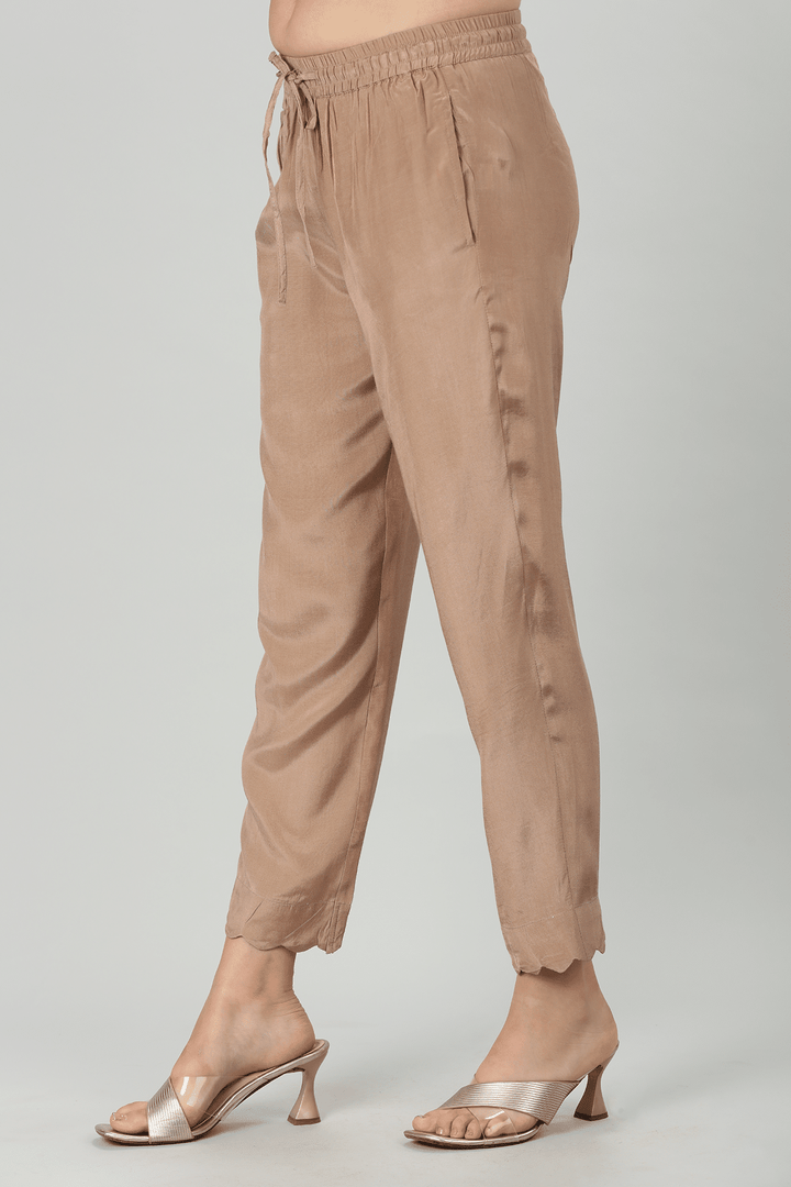 Beige Embellished Palazzo
