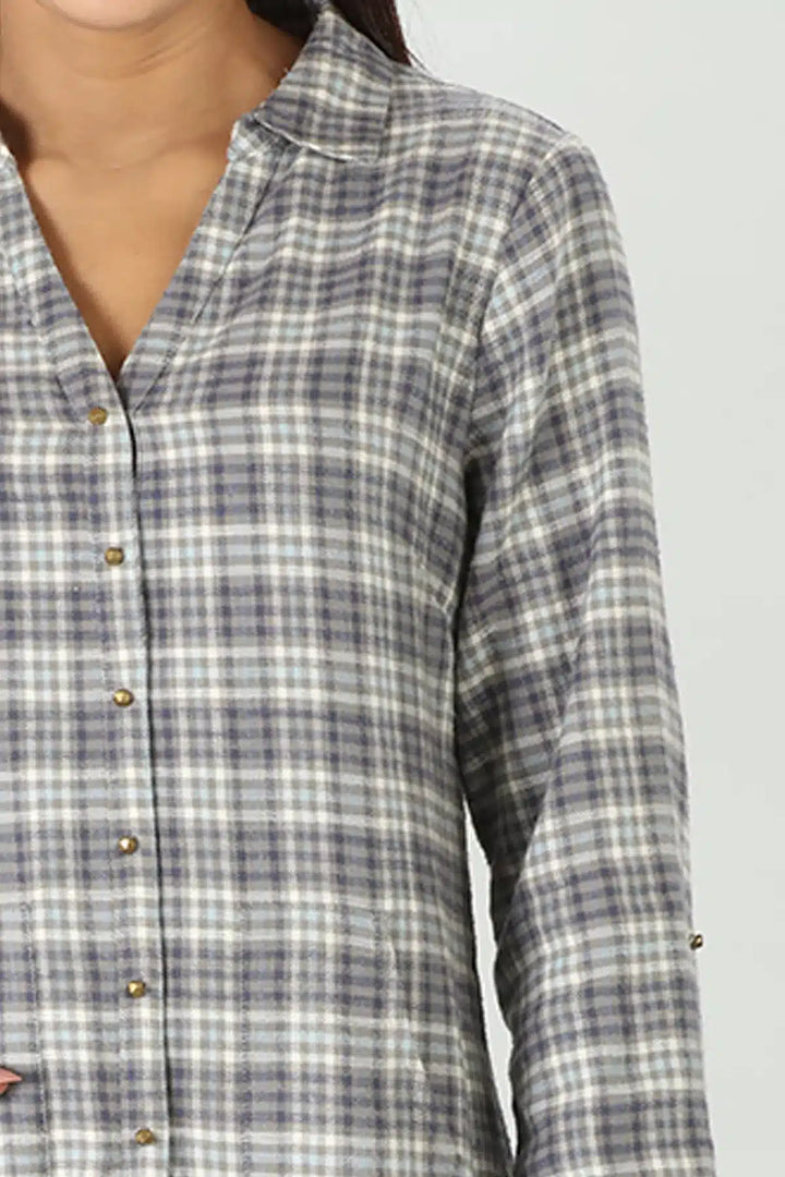 Grey Plaid Shirt