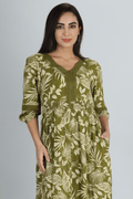 Laurel Green V-Neck Dress