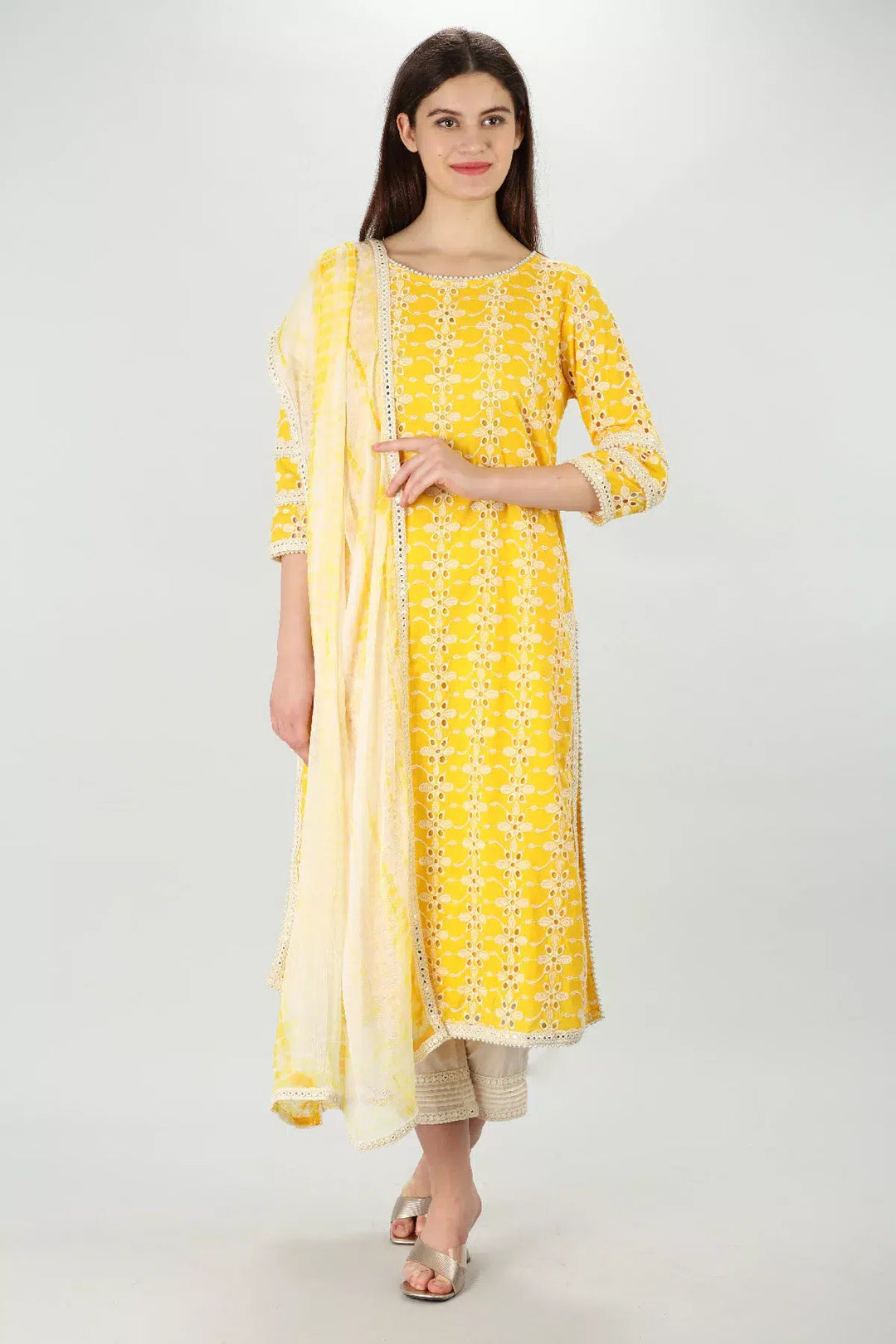 Off white Chiffon Dupatta