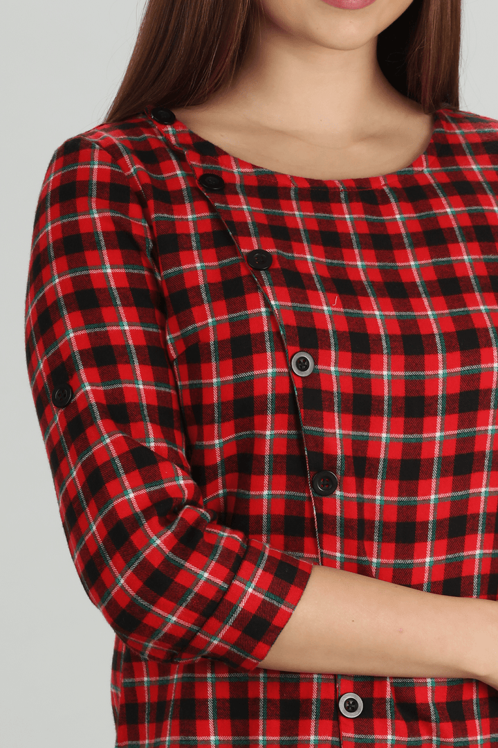 Checks Red Top