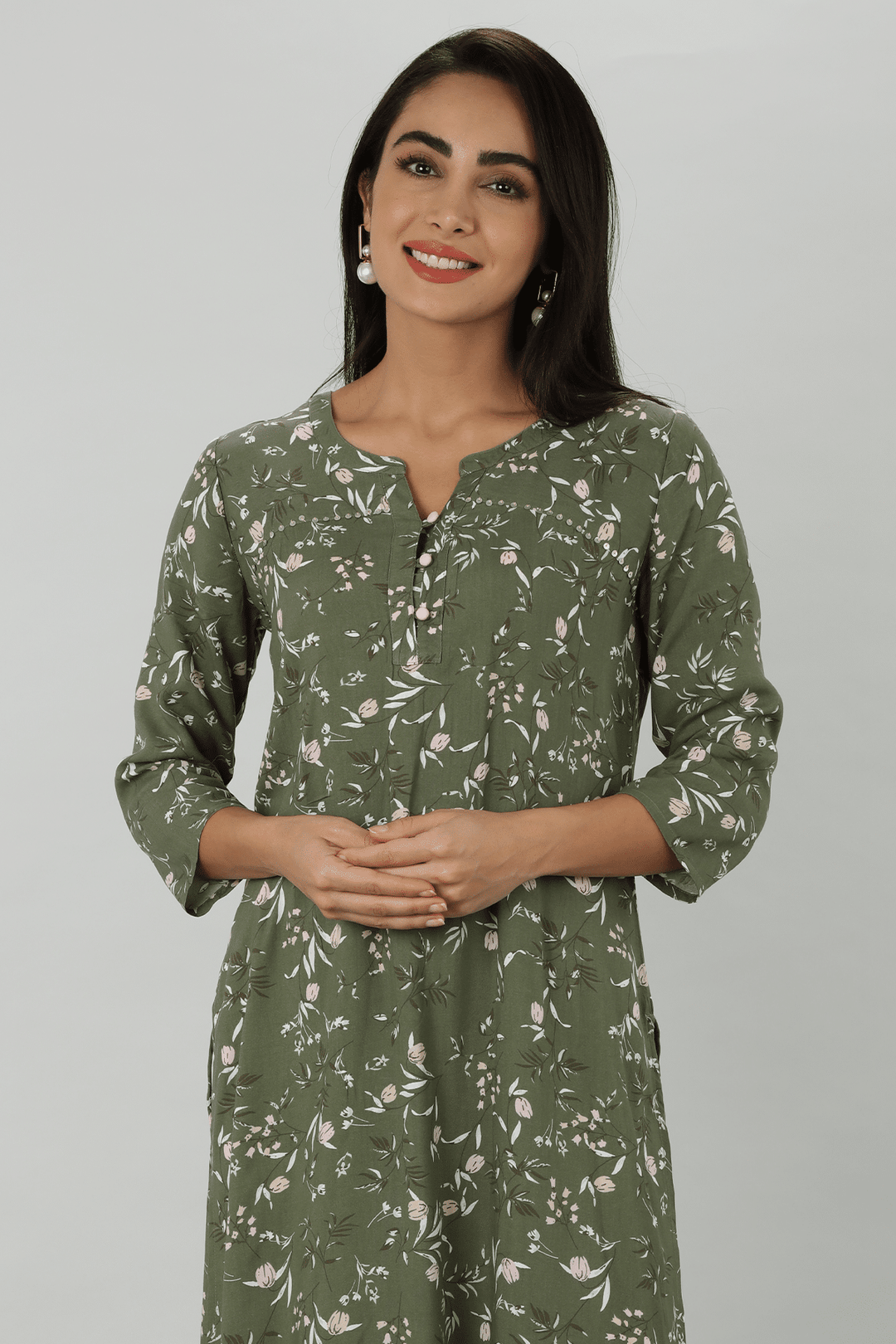 Green Bliss Rayon Kurti