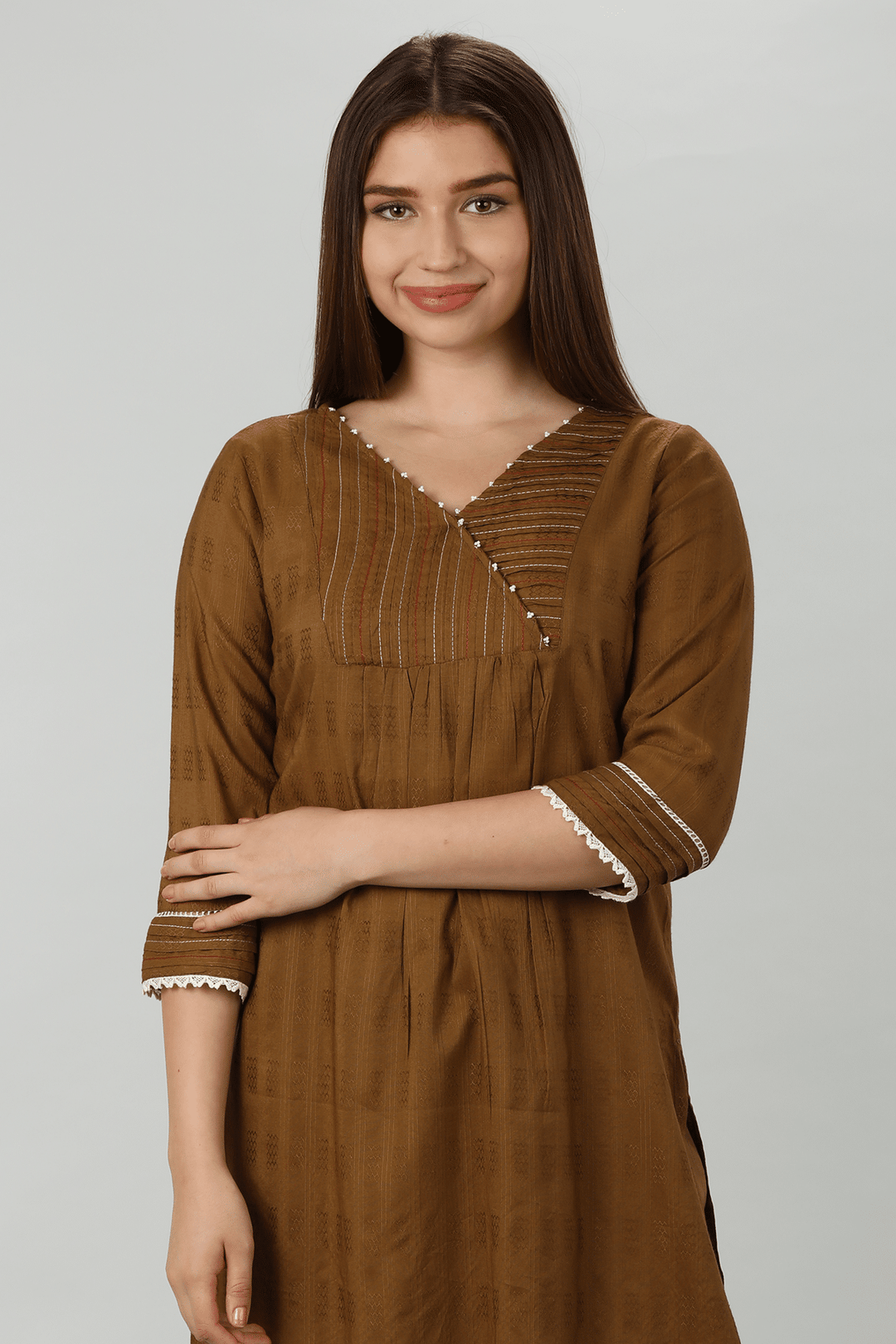 Jacquard Pintuck Kurti