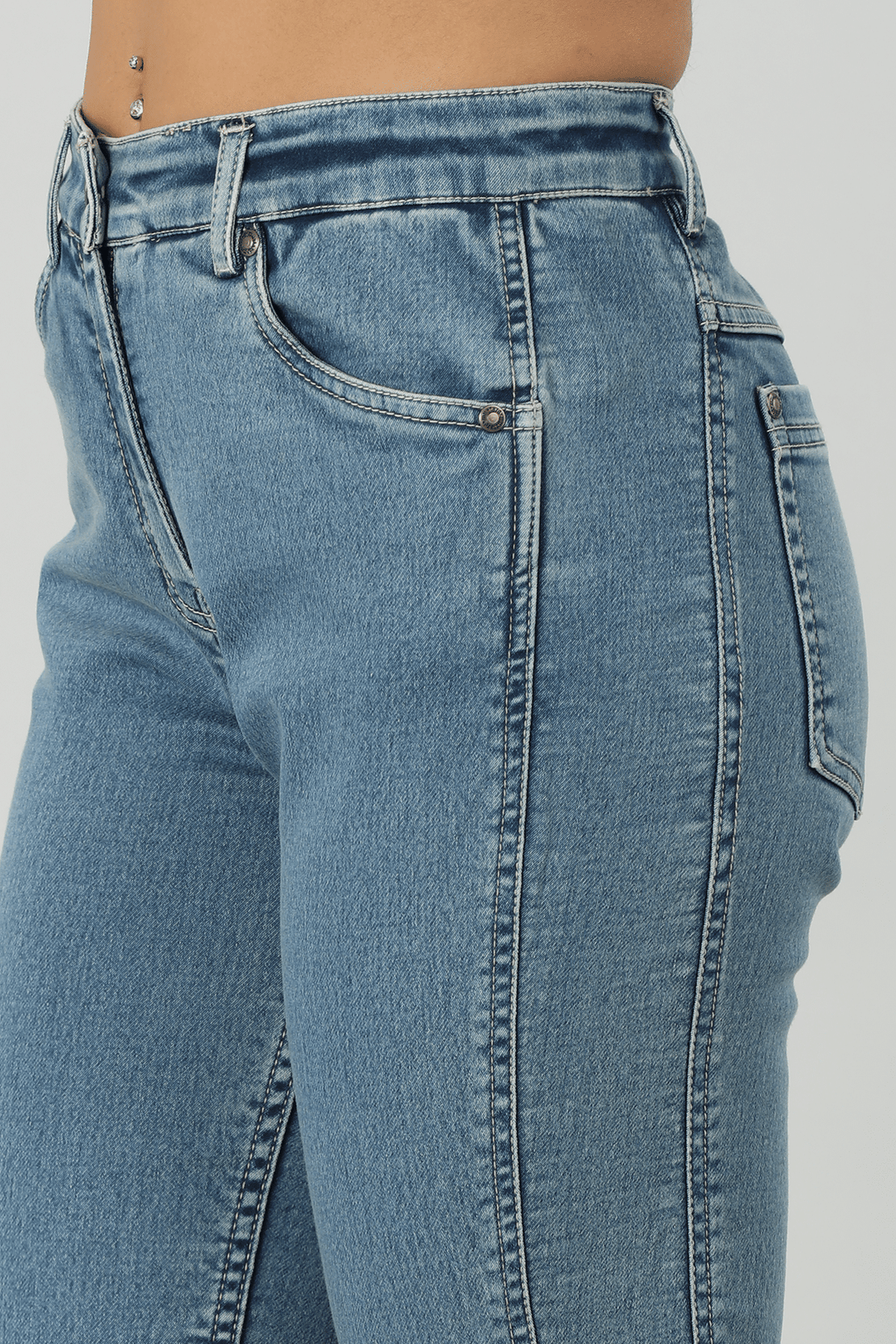 Blue Ankle Fit Denim