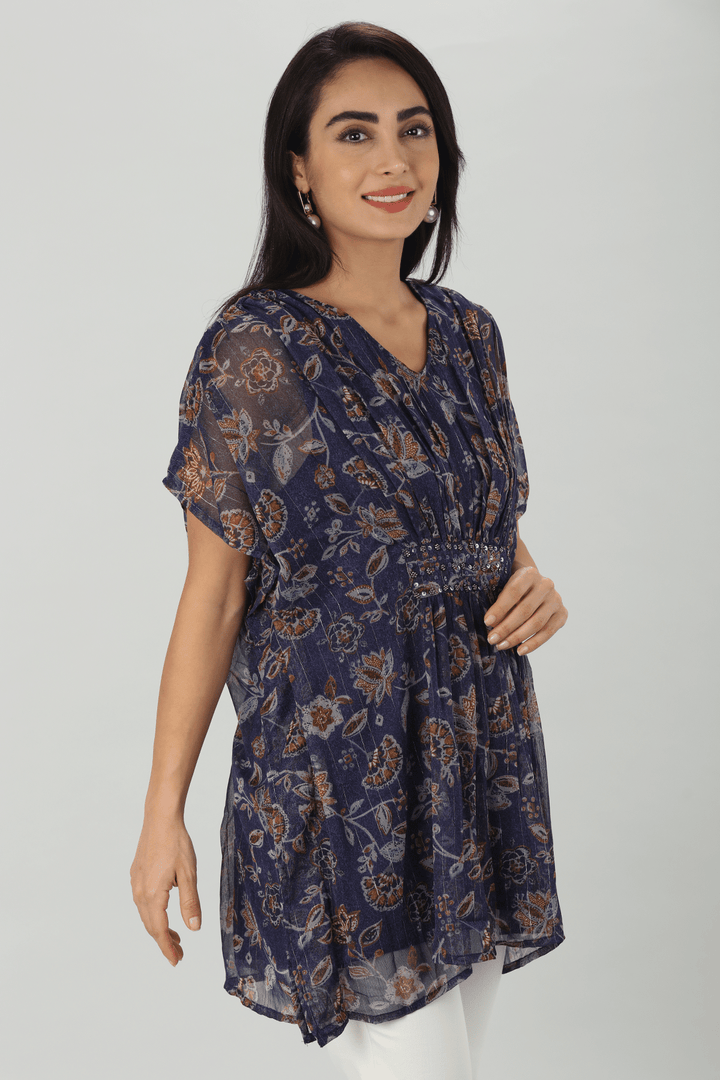 Floral Chiffon Kimono Top