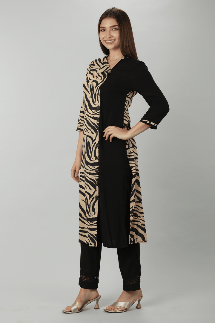 Beige Blended Kurti