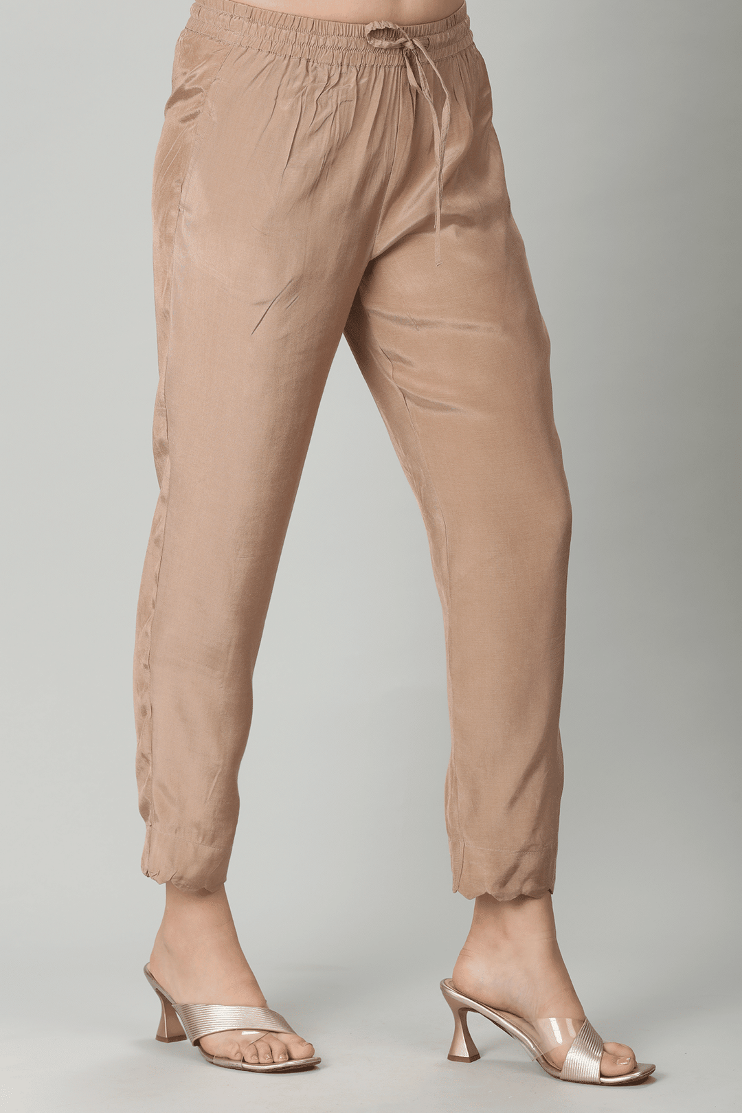 Beige Embellished Palazzo