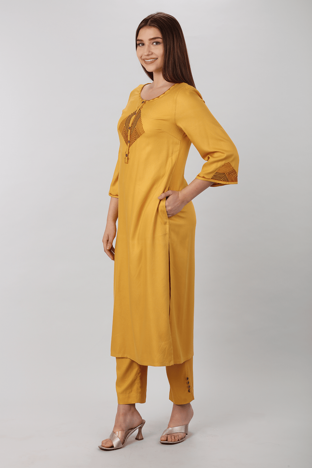 Sunlit Embroidered Kurti