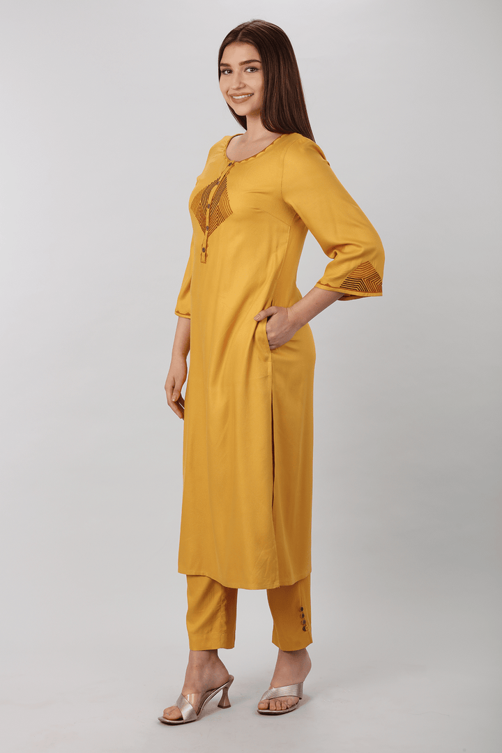 Sunlit Embroidered Kurti