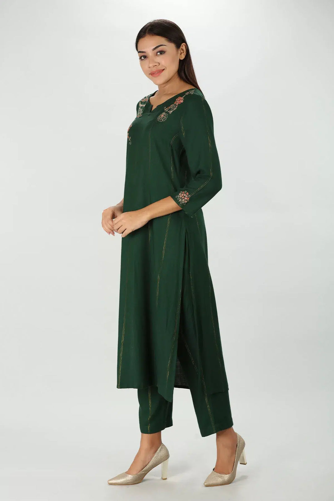 Fern Rayon Twill Kurti