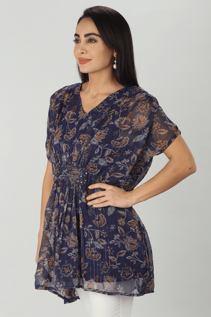 Floral Chiffon Kimono Top