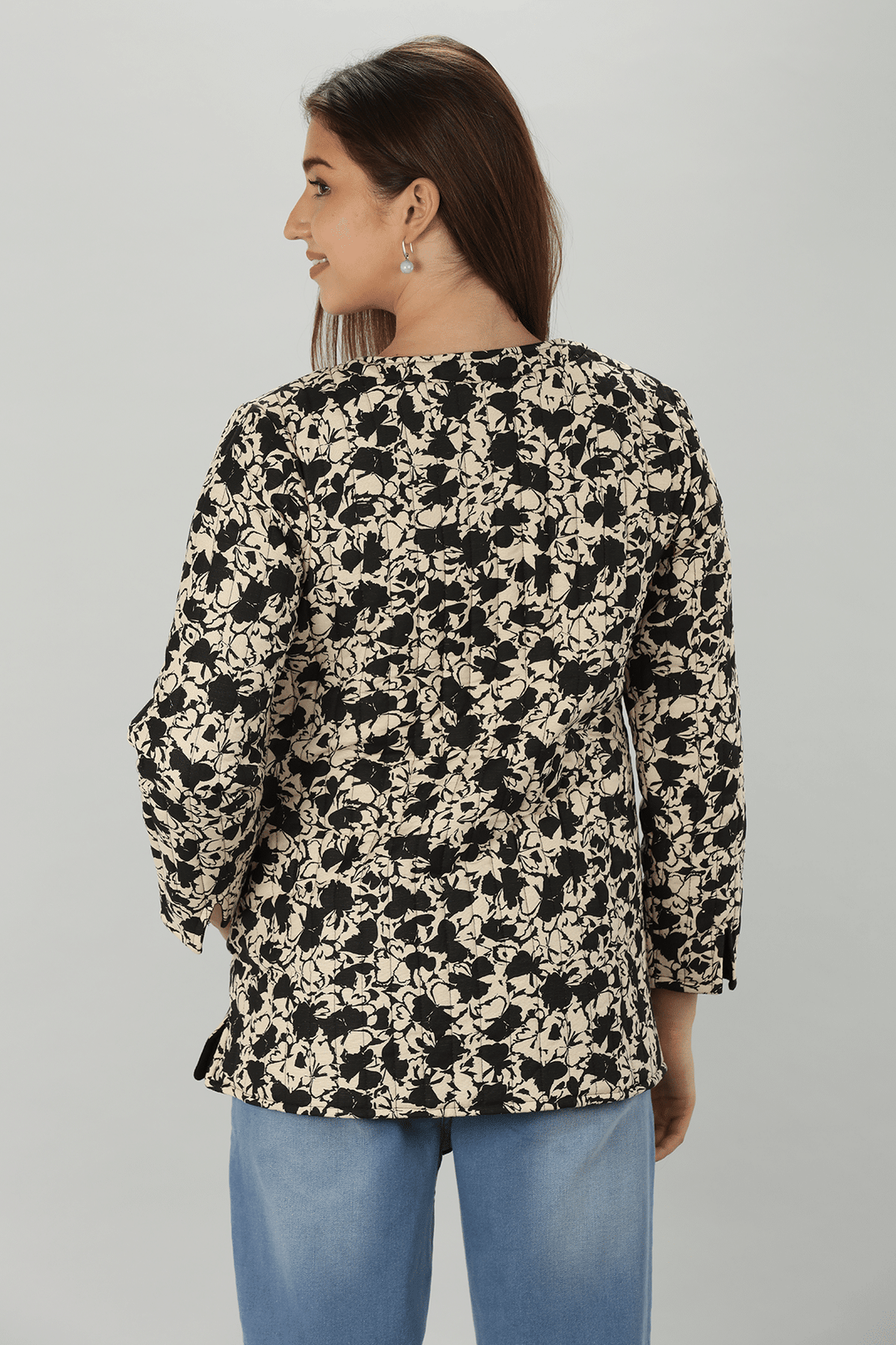 Black Fusion Printed Jacket