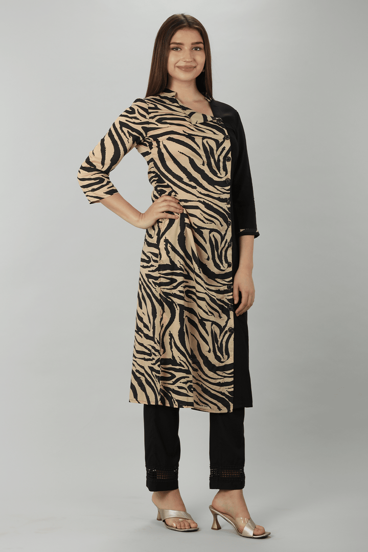 Beige Blended Kurti