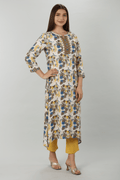 Beige Embroidered Kurti
