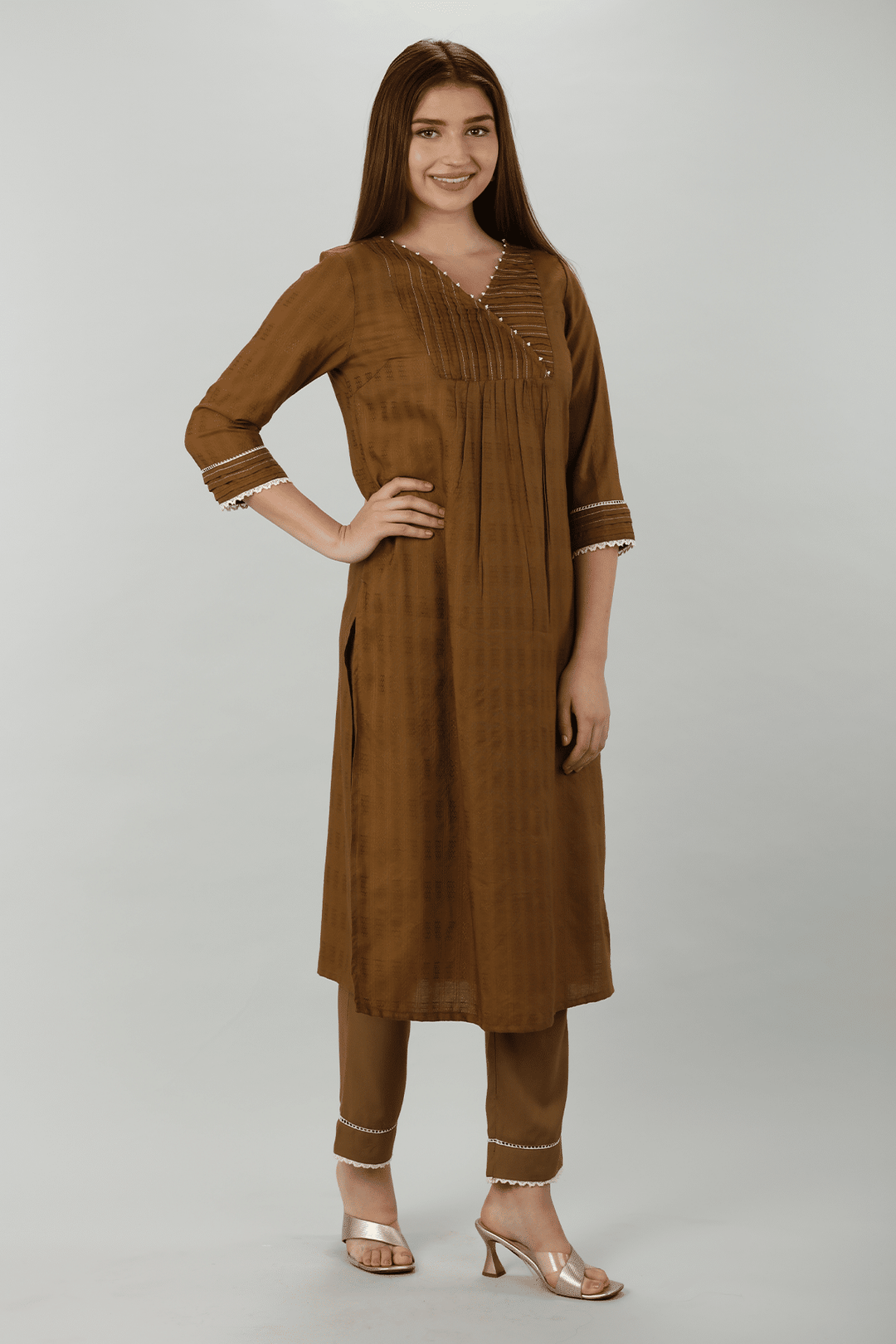 Jacquard Pintuck Kurti