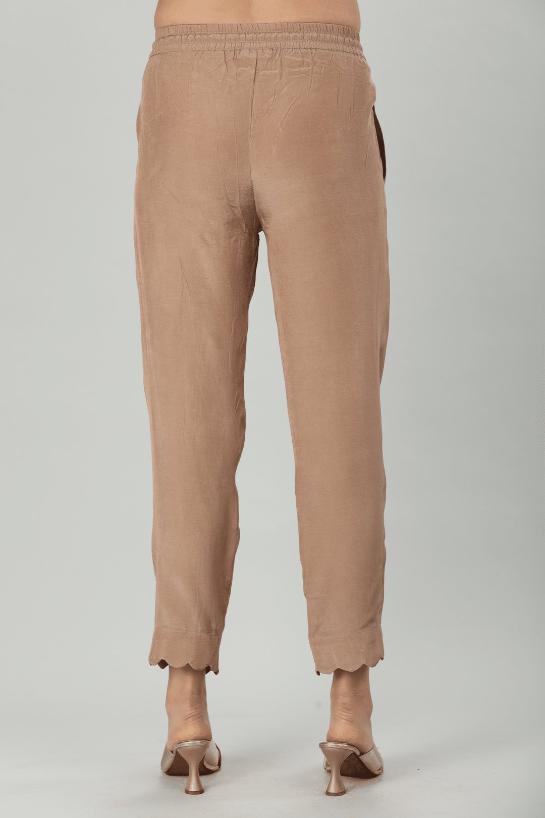 Beige Embellished Palazzo