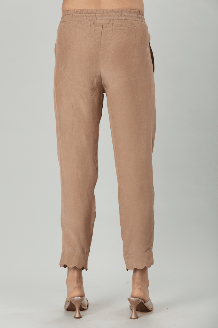 Beige Embellished Palazzo