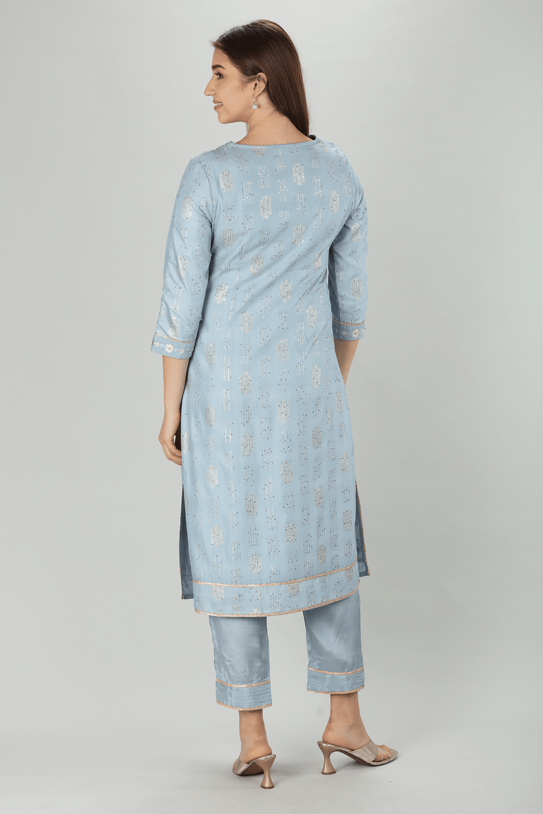 Radiant Blue Embellished Kurti