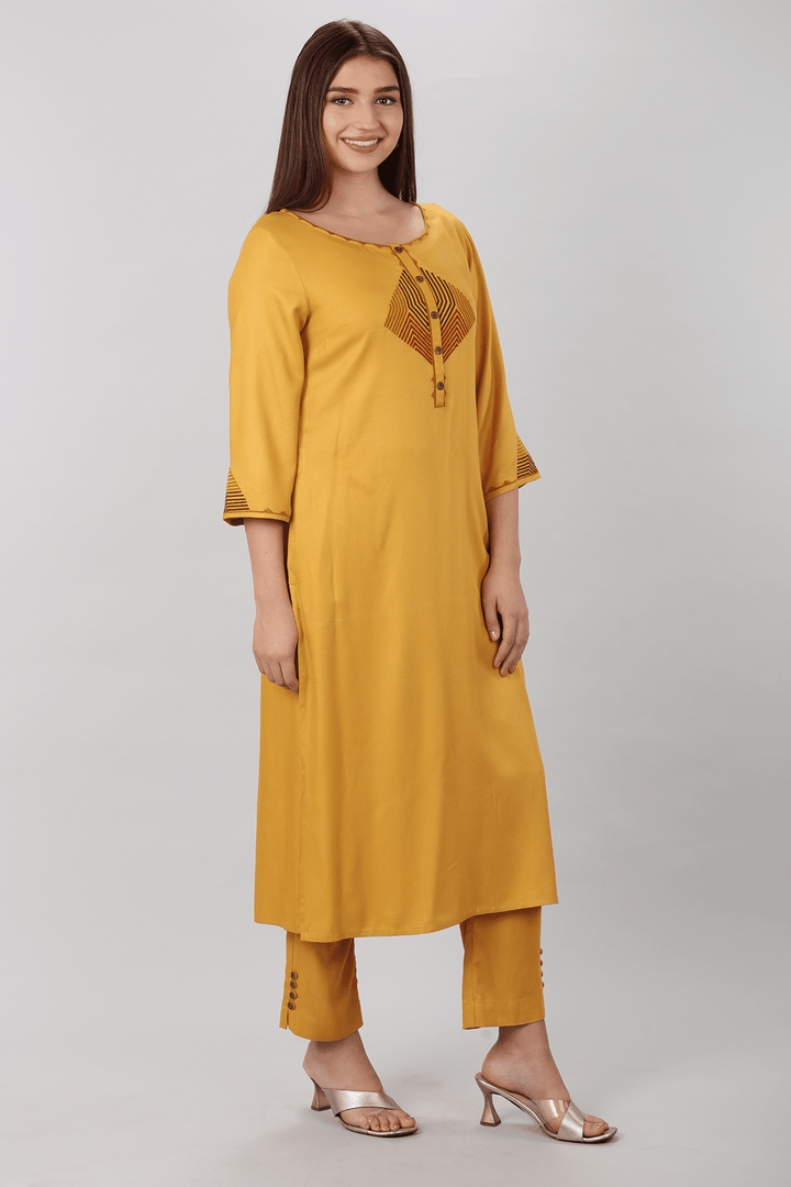 Sunlit Embroidered Kurti