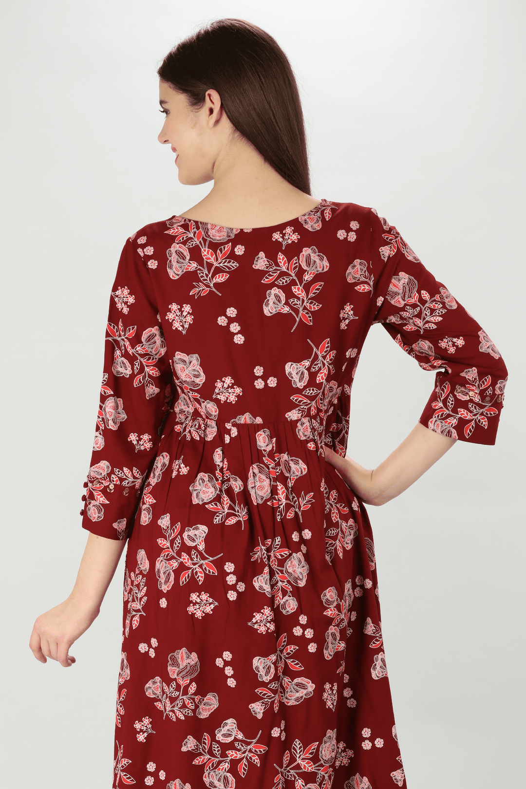 Rayon V-Neck Kurti