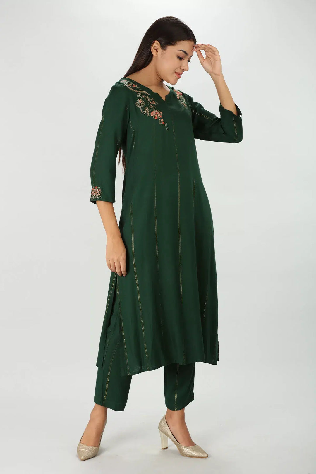 Fern Rayon Twill Kurti