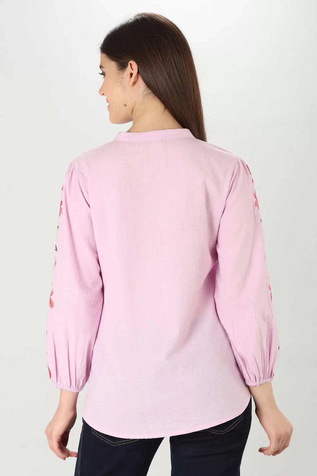 Lilac Embroidered Top