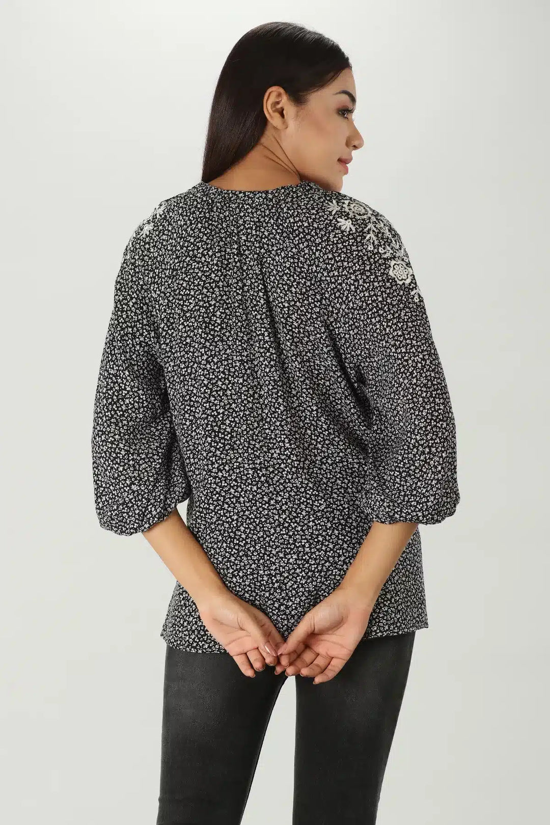 Embroidered Rayon Top