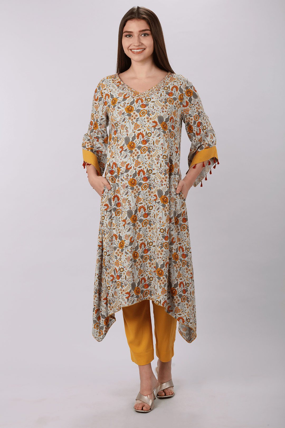 Orange Sway Rayon Palazzo
