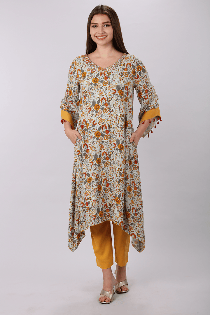 Orange Sway Rayon Palazzo