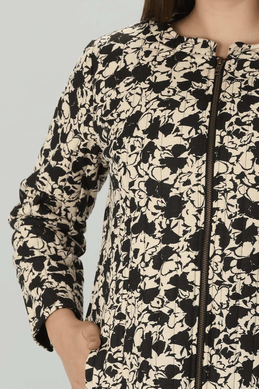 Black Fusion Printed Jacket