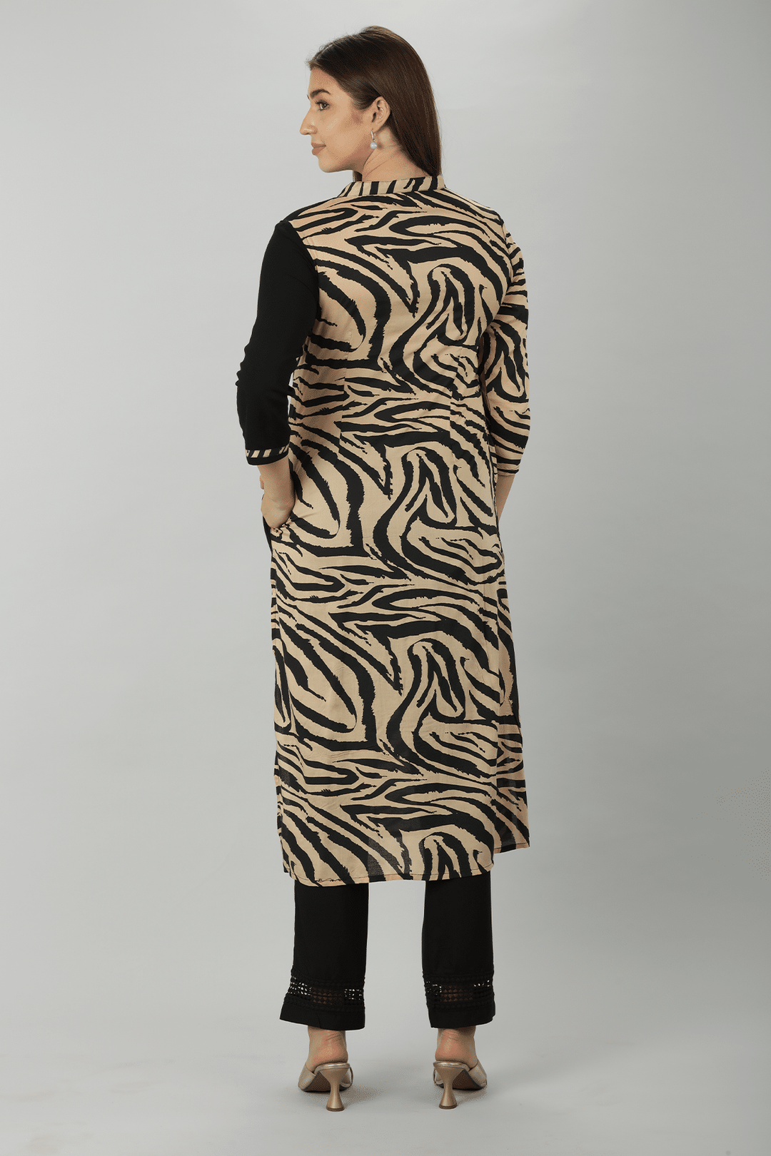 Beige Blended Kurti