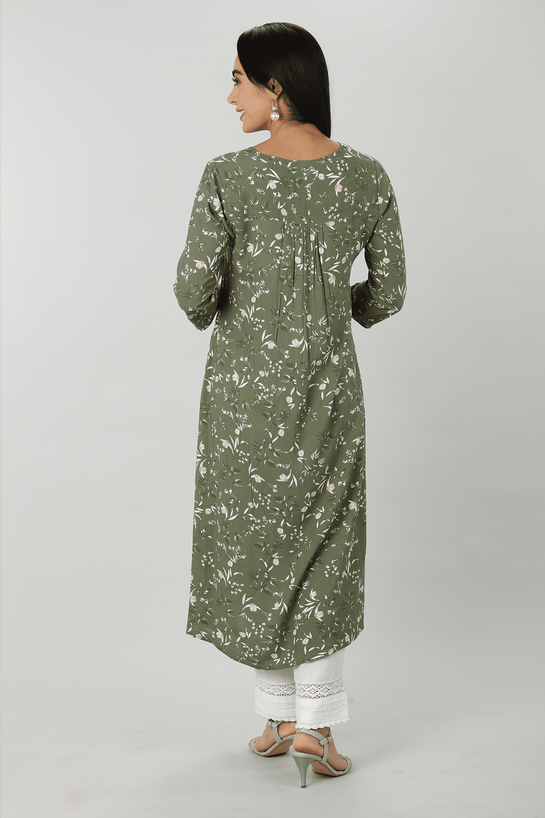Green Bliss Rayon Kurti