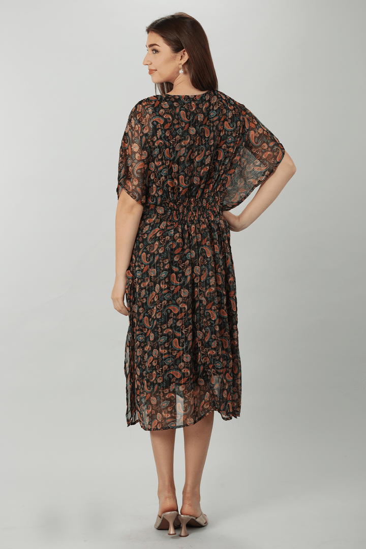 Brown Printed Kaftan