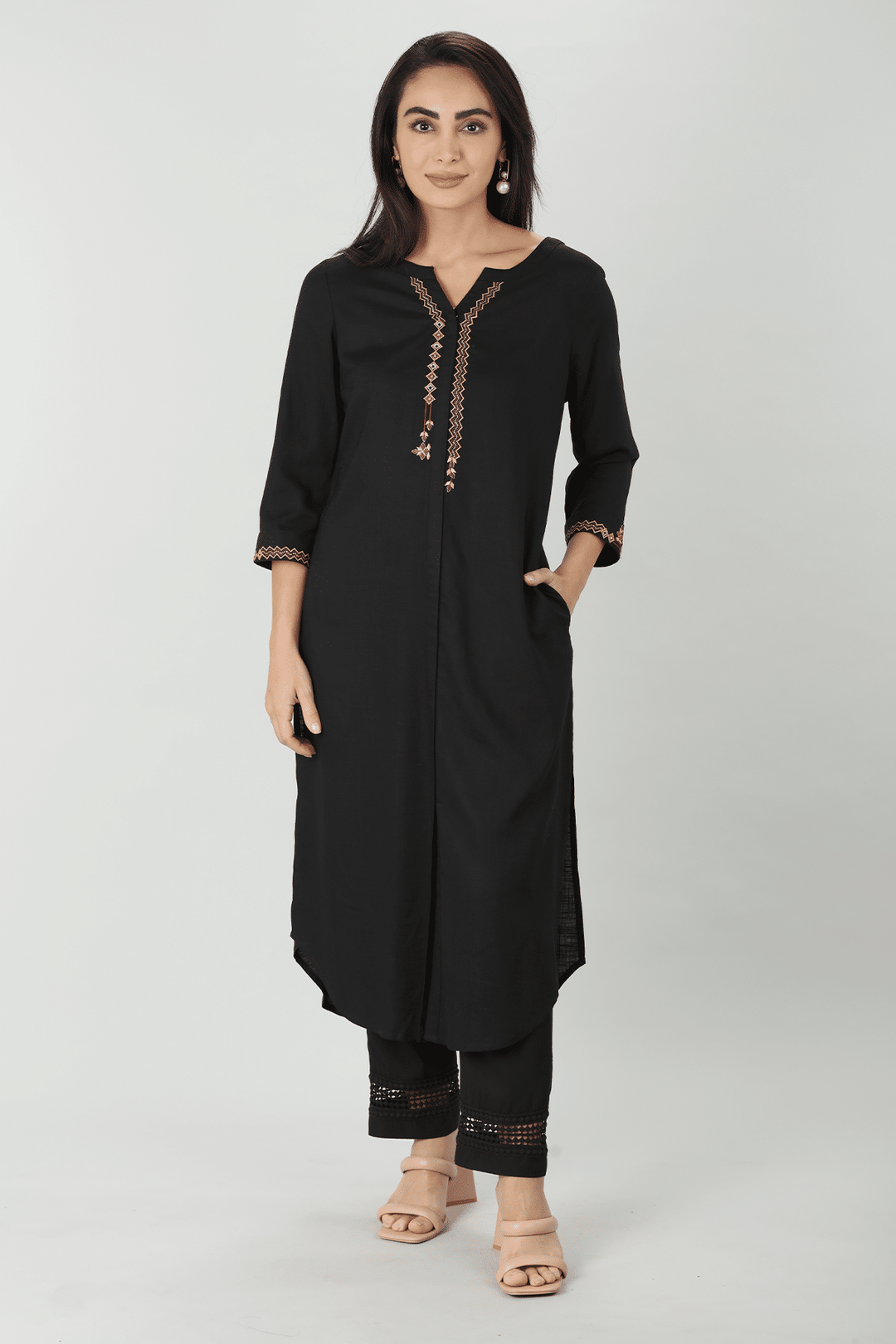 Dark Rayon Palazzo