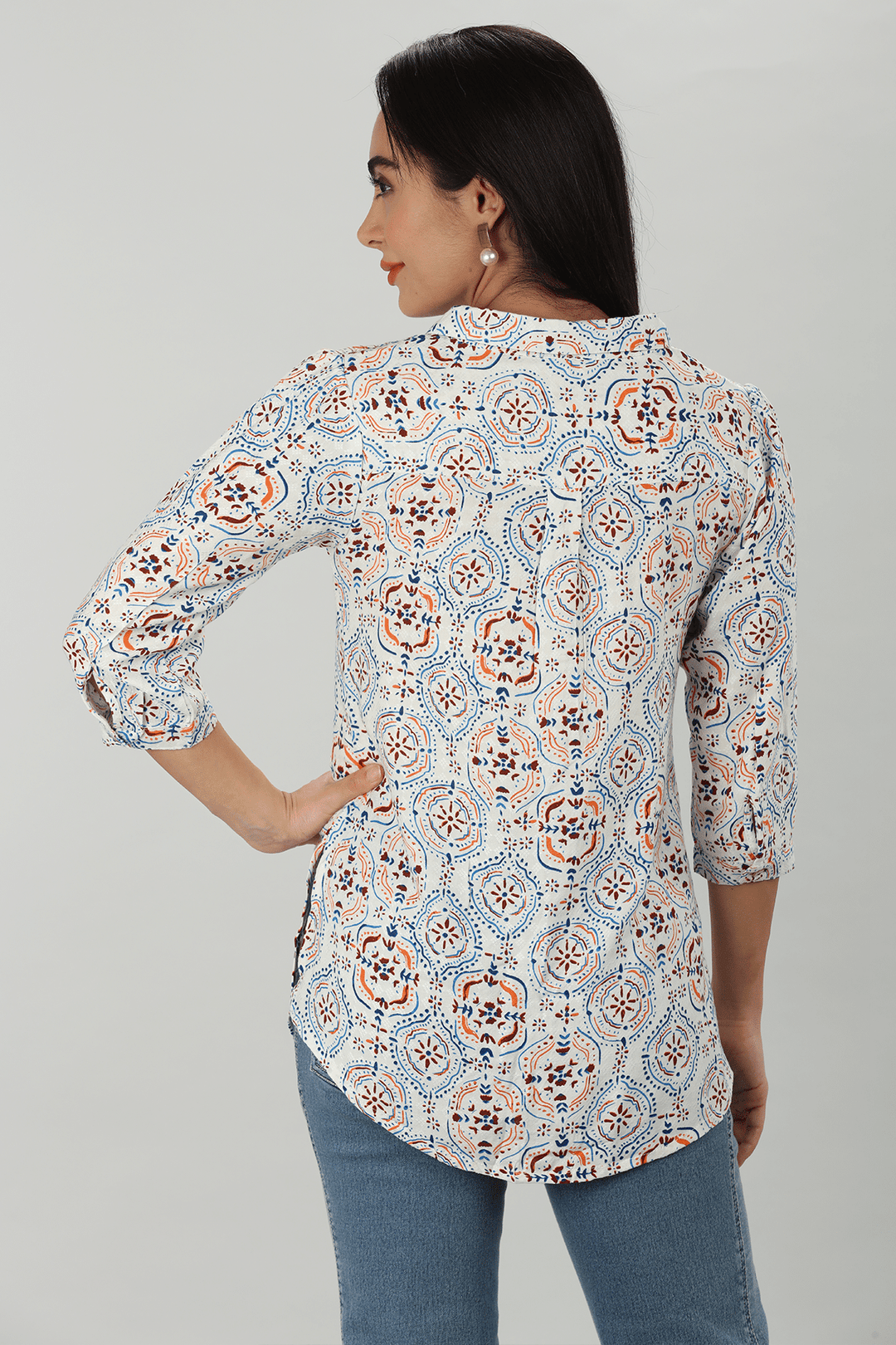 Blue Pintuck Shirt