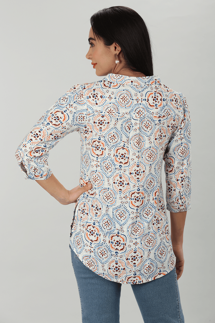 Blue Pintuck Shirt