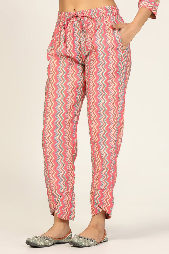 Pink Hand-Worked Poly Modal Palazzo