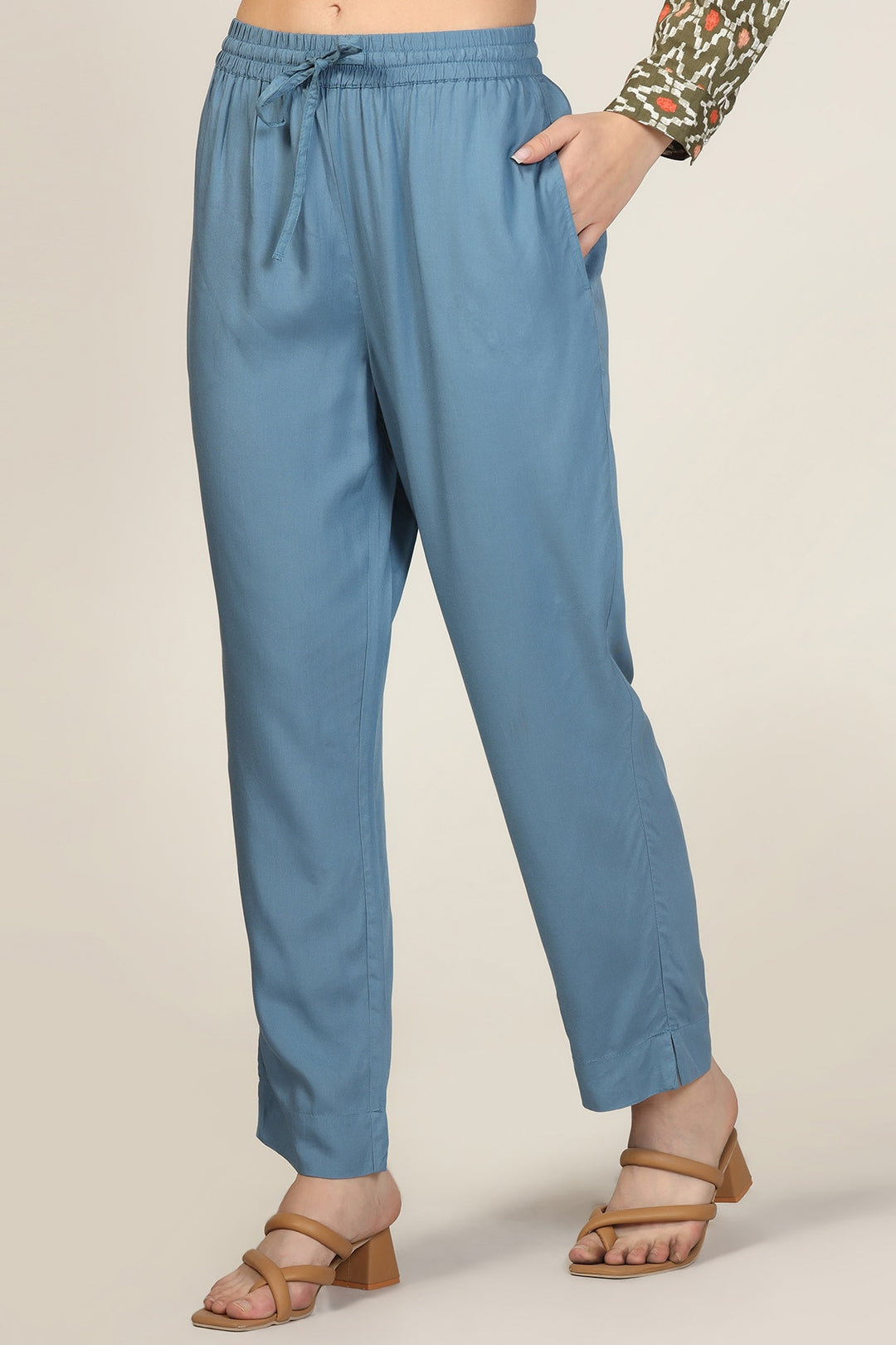 Blue Modal Palazzo Trousers