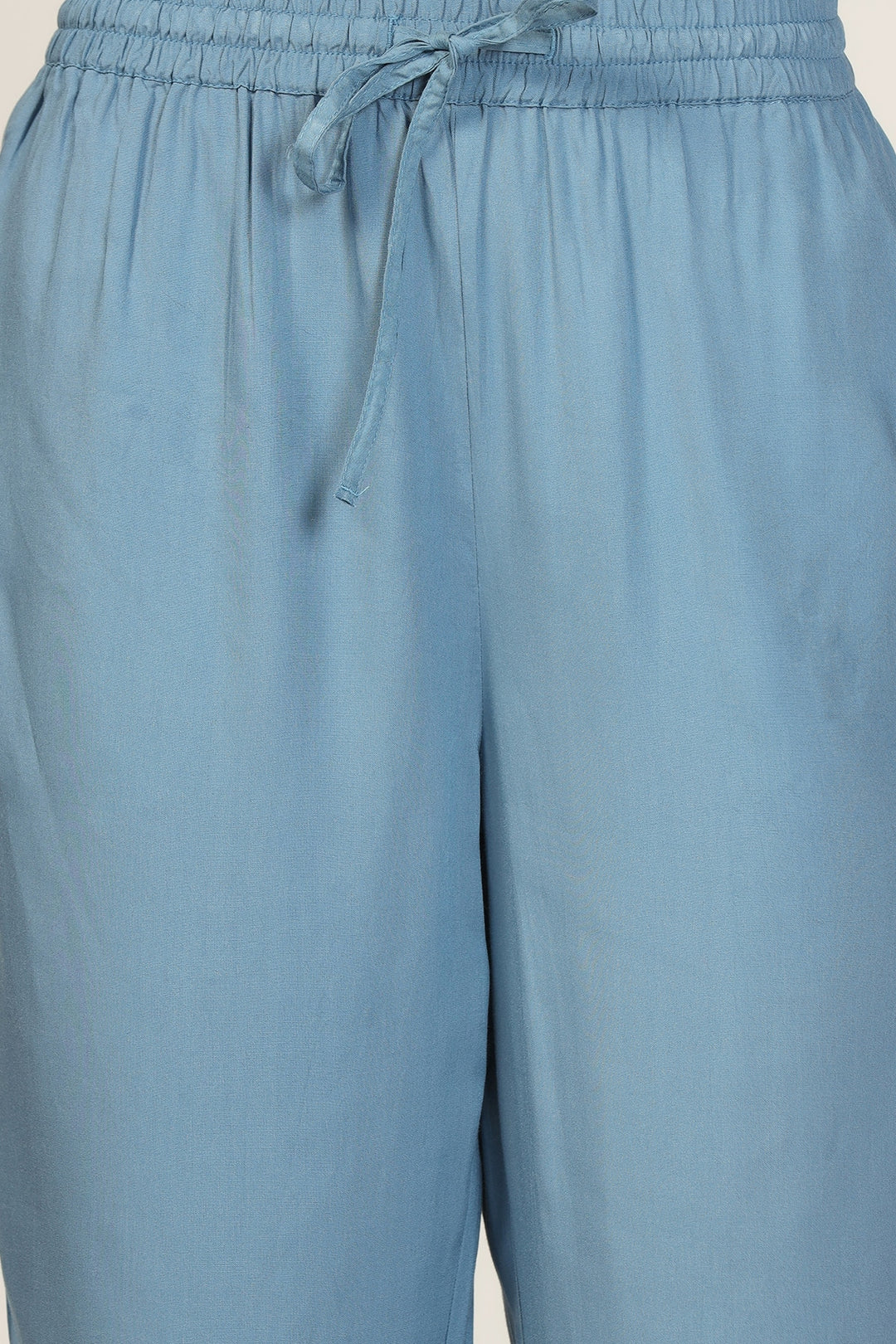 Blue Modal Palazzo Trousers