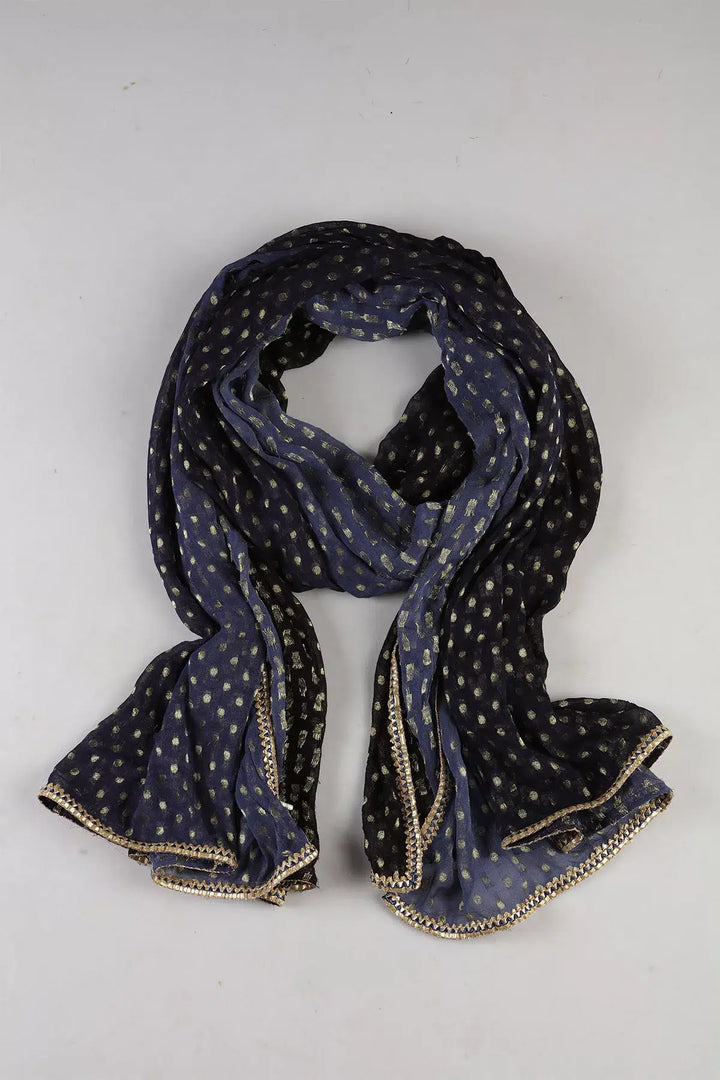 Blue Embelished Dupatta