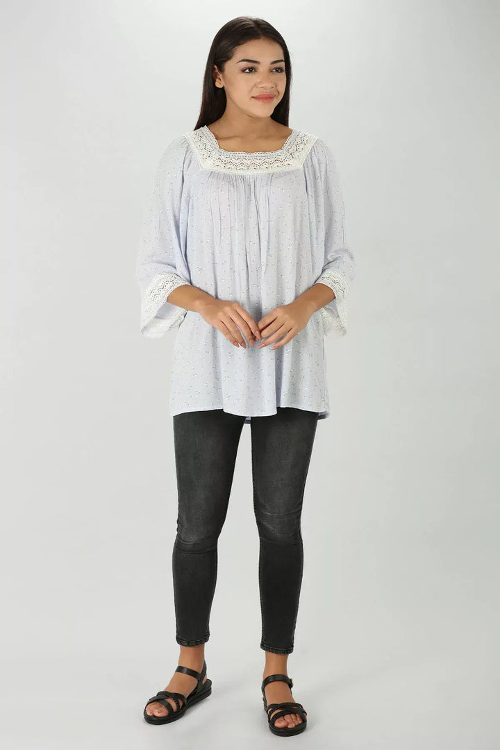 Meadow crepe Top
