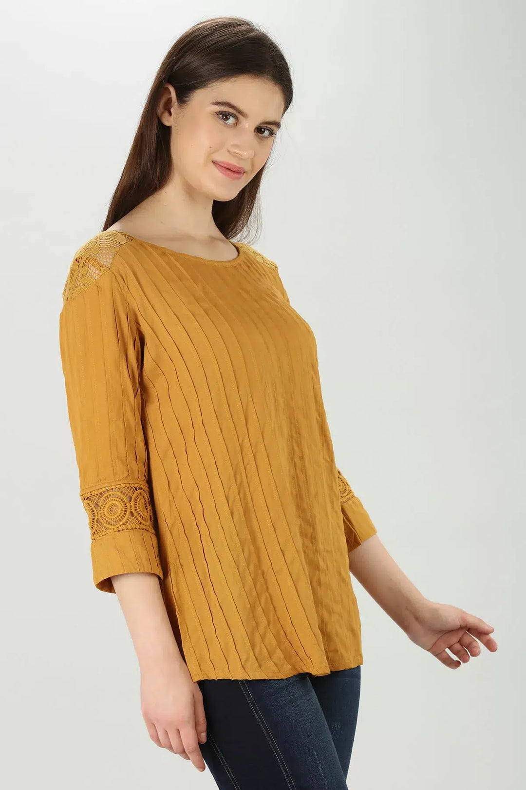 Pintuck rayon Top