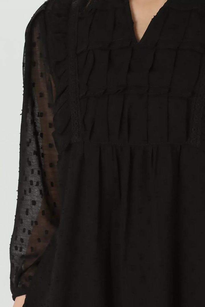 Black Chiffon Top