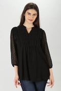 Black Chiffon Top