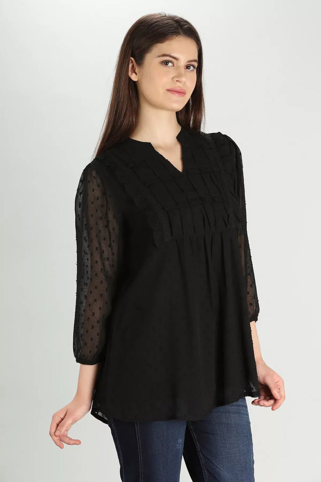Black Chiffon Top