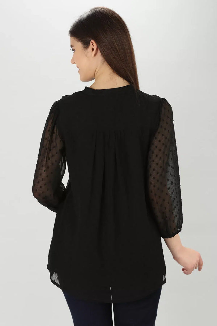 Black Chiffon Top