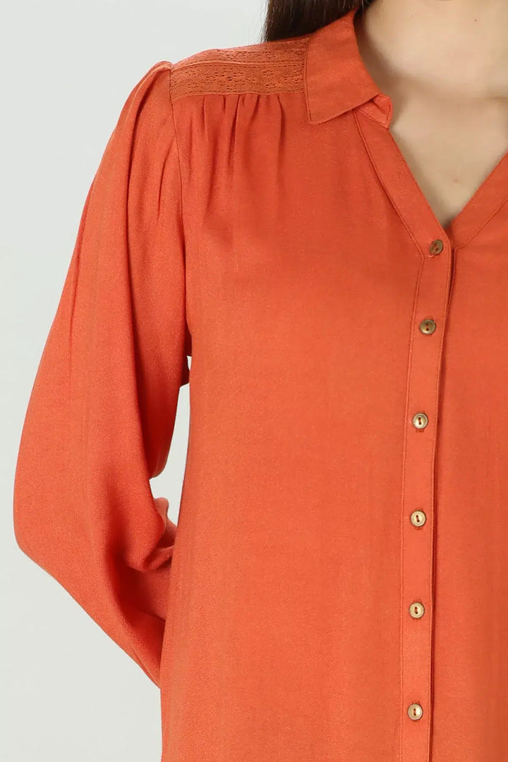 Copper viscose moss Shirt