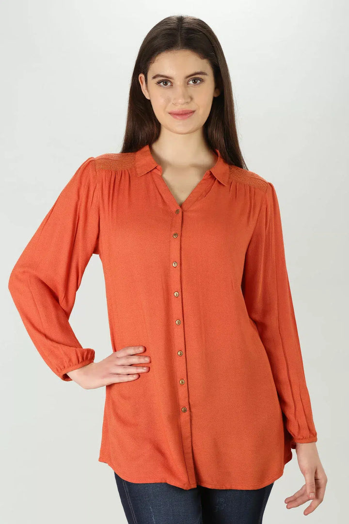 Copper viscose moss Shirt